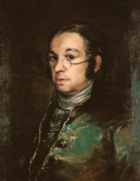 Selbstbildnis mit Brille, um 1798/18