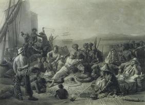 Scene on the Coast of Africa, engraved by Wagstaff, London, 1844 (mezzotint) 1802