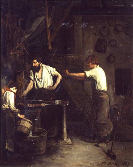 The Blacksmiths, Memory of Treport von François Bonvin