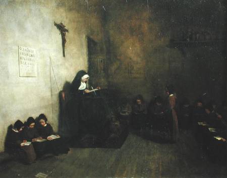 Interior of a School for Orphaned Girls von François Bonvin