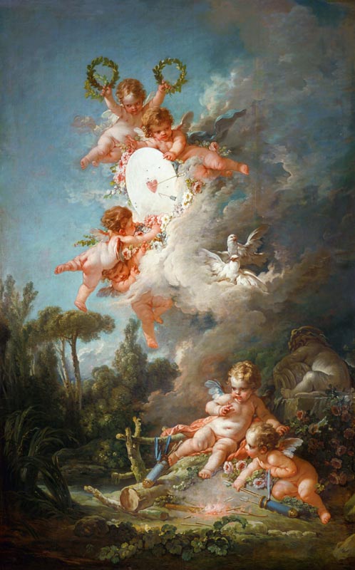 Cupid's Target, from 'Les Amours des Dieux' von François Boucher