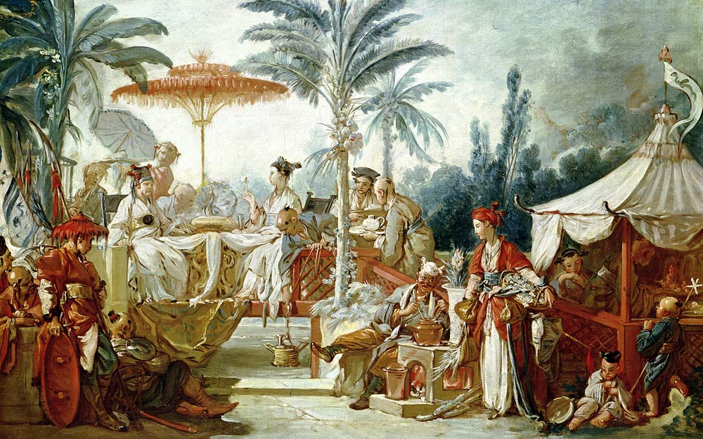 Feast of the Chinese Emperor, study for a tapestry cartoon von François Boucher