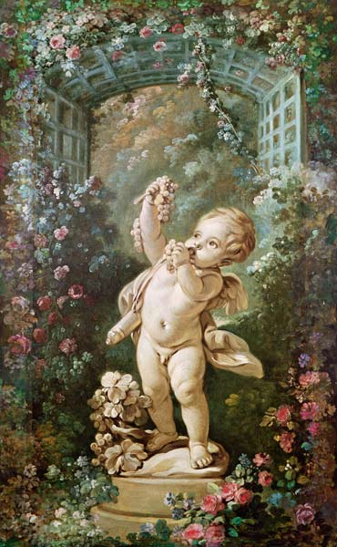 Cupid with Grapes von François Boucher