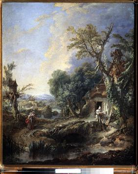 Landschaft mit einem Eremiten 1742