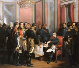 Die Abdankung Kaiser Napoleons I. im Schloss Fontainebleau am 11. April 1814 1842