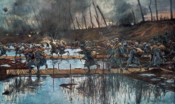 The Battle of the Yser in 1914 von François Flameng