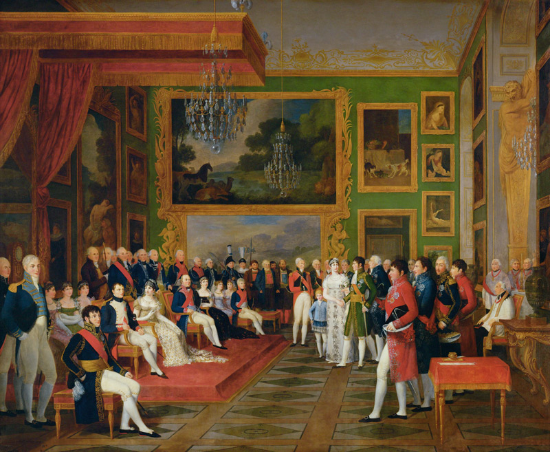 The Marriage of Eugene de Beauharnais (1781-1824) to Amalie Auguste of Bavaria in Munich, 13th Janua von François Guillaume Ménageot