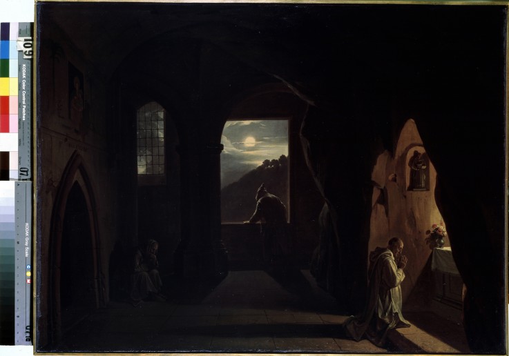 Mönche in einer Höhle von François Marius Granet