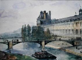 View of the Pavillon de Flore of the Louvre 1844  &