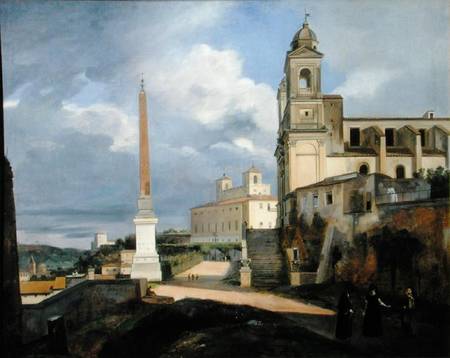 Trinita dei Monti and the Villa Medici, Rome von François Marius Granet