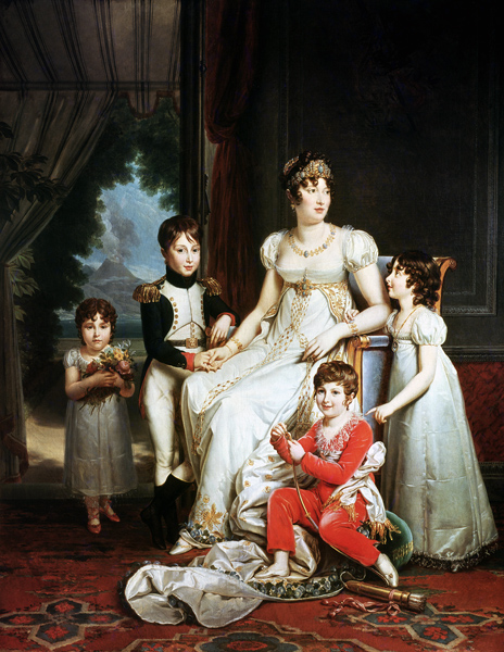 Caroline Bonaparte (1782-1839) and her Children von François Pascal Simon Gérard