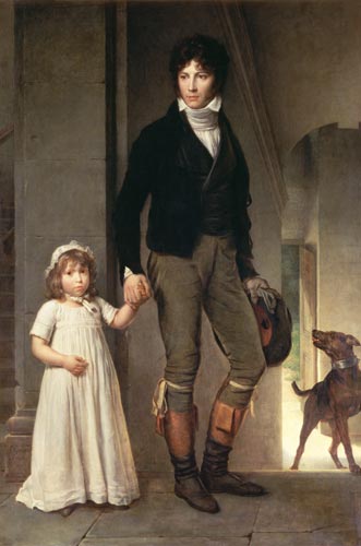 Jean-Baptiste Isabey mit seiner Tochter von François Pascal Simon Gérard