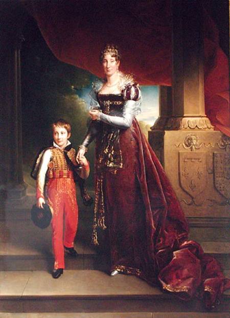 Marie Amelie de Bourbon (1782-1866) Duchess of Orleans and her Son Duke of Chartres von François Pascal Simon Gérard