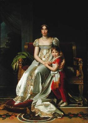 Hortense de Beauharnais (1783-1837) Queen of Holland and her Son 1806