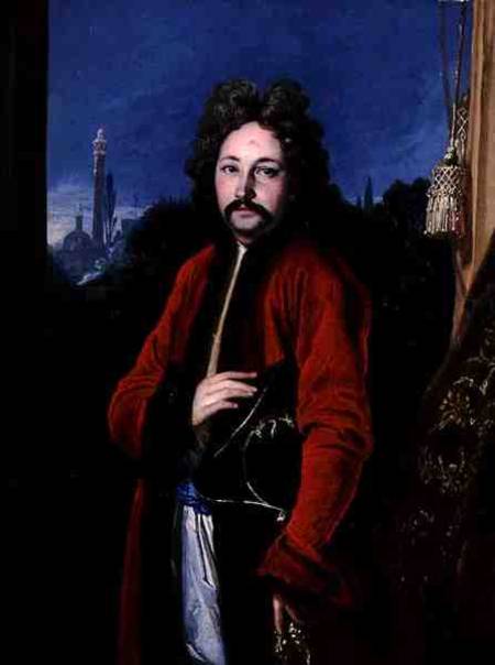 Portrait of Sir John Chardin (1643-1712) von Francois Riviere