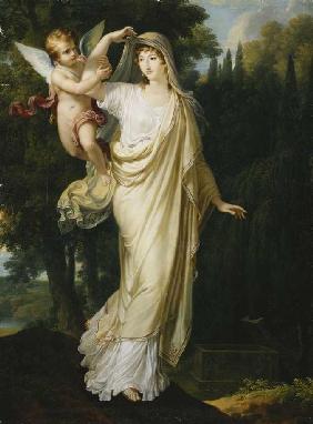 Posthumes Portrait der Marquise Fanny Grimaldi, geborene Baronin von Birkenwald, Prinzessin von Sant 1804