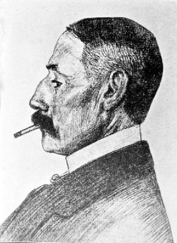 Porträt des britischen Komponisten Edward Elgar von Frank Lewis Emanuel