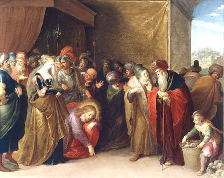 Christ and the Woman Taken in Adultery von Frans Francken d. J.