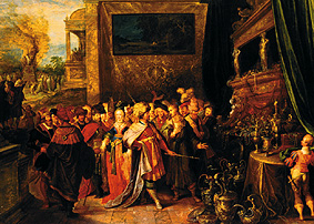 Krösus zeigt Solon seine Schätze von Frans Francken d. J.