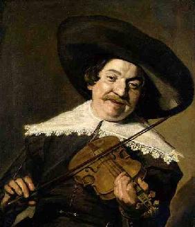 Daniel van Aken Playing the Violin c.1640