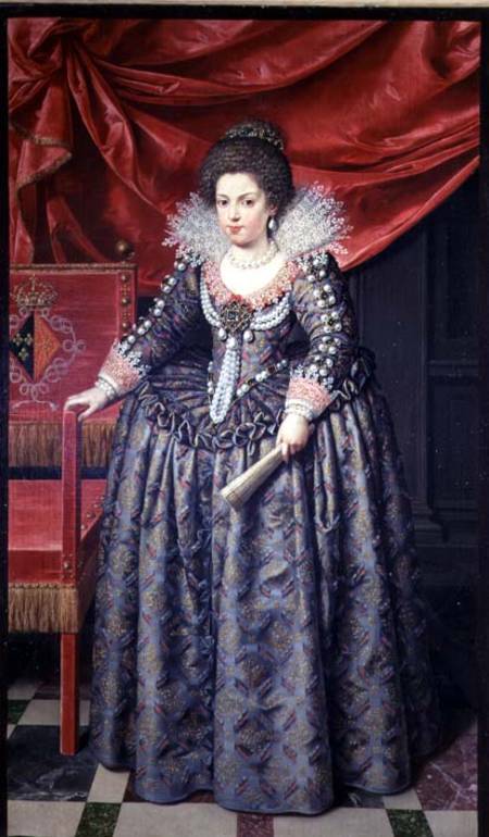 Portrait of Elizabeth of France (1602-44) daughter of Henri IV and Marie de' Medici von Frans II Pourbus