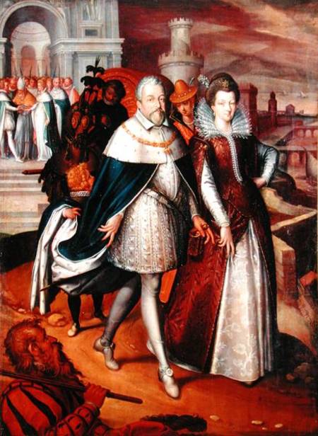 Portrait of Ferdinand I (1549-1609) Grand Duke of Tuscany, and his Niece Marie (1573-1642), future w von Frans II Pourbus