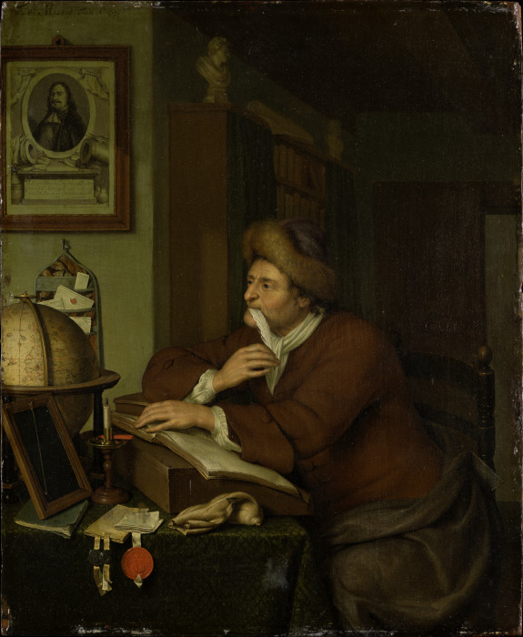 Ein Gelehrter an seinem Schreibtisch von Frans van Mieris d. J.