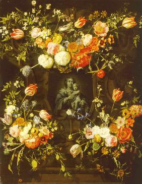 Madonna, von Blumen umringt 1662