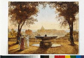 Blick auf Rom vom Pincio aus Um 1835