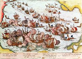 Naval Combat between the Beggars of the Sea and the Spanish in 1573