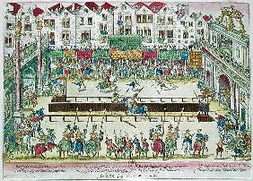 Tournament during which Henri II (1519-59) was injured the Count of Montgomery and died ten days lat