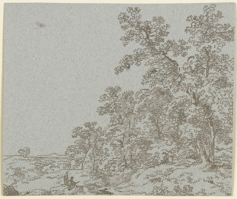 Waldrand mit Ausblick über eine baumbestandene Ebene von Franz Innocenz Josef Kobell