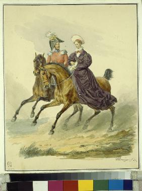 Kaiser Nikolaus I. und Kaiserin Alexandra Fjodorowna (Charlotte von Preußen) 1833