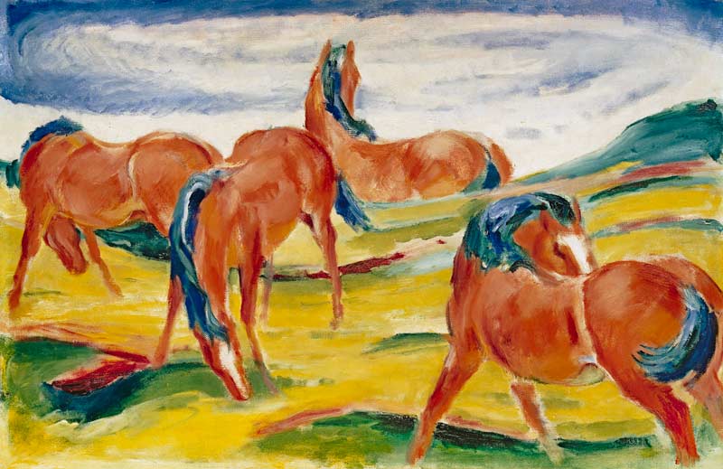 Weidende Pferde III. von Franz Marc