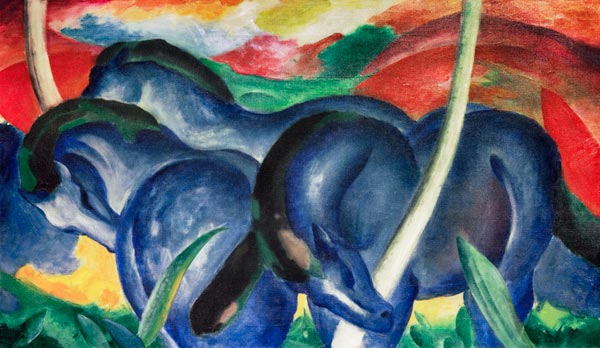 Große blaue Pferde von Franz Marc