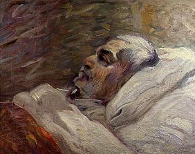 Der Vater des Künstlers auf dem Krankenbett (II.) 1906/1907
