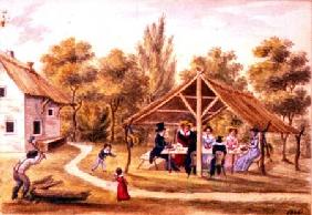 Afternoon tea at a tavern from the journal of Carl Baumann written 1813-25 1822