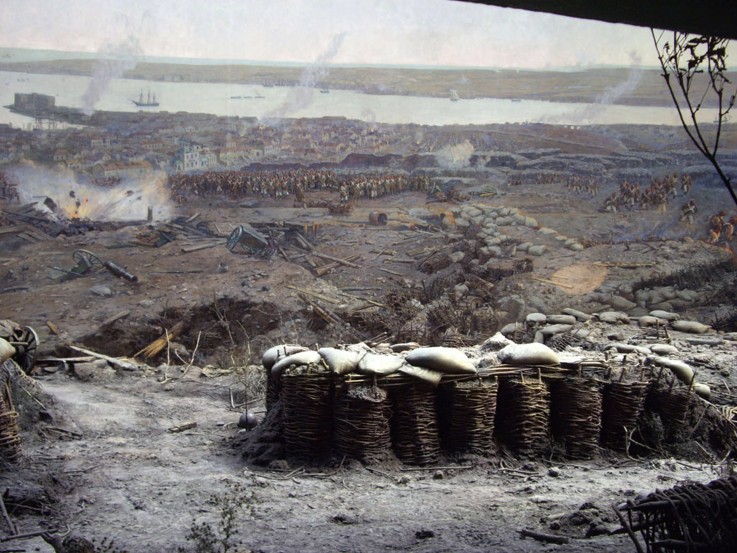 Panoramagemälde Die Belagerung von Sewastopol (Ausschnitt) von Franz Roubaud