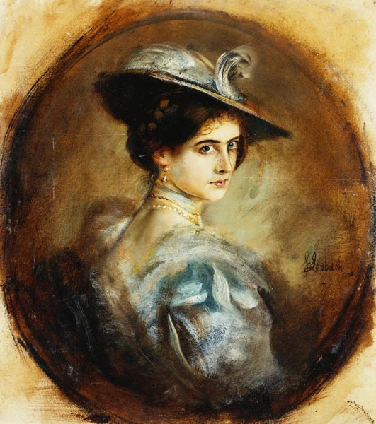 Porträt einer Dame. von Franz von Lenbach