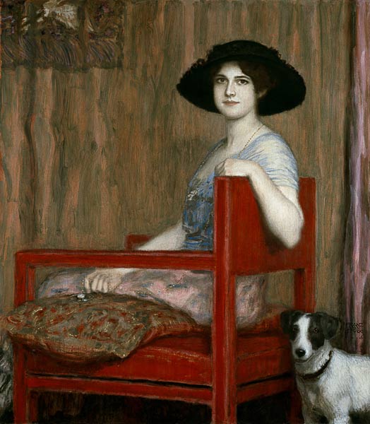 Mary in rotem Sessel von Franz von Stuck
