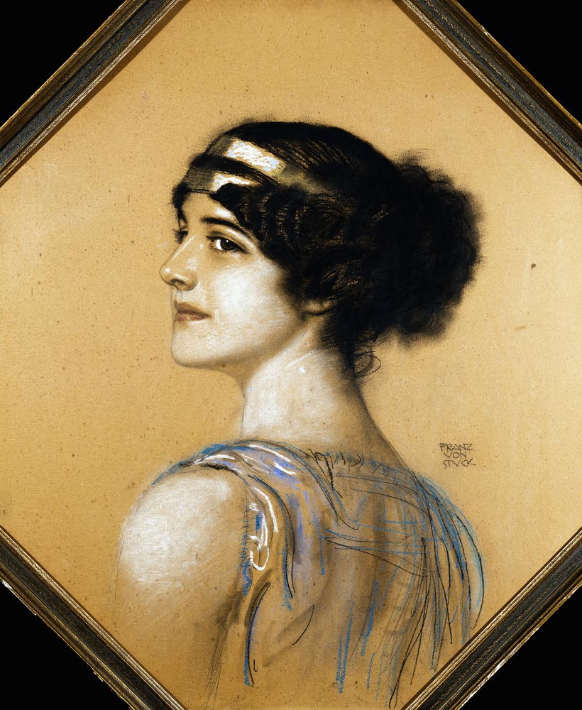 Porträt der Tochter des Künstlers, Mary. von Franz von Stuck