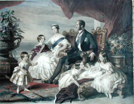 Queen Victoria (1819-1901) and Prince Albert (1819-61) with Five of the Their Children von Franz Xaver Winterhalter