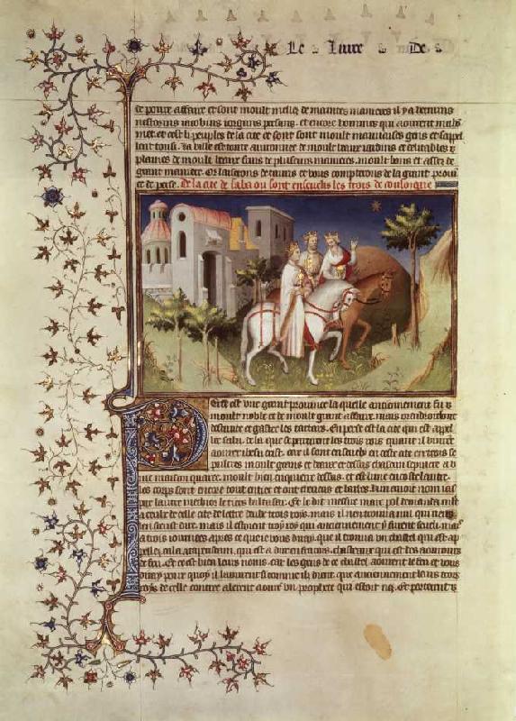 Zug der Heiligen drei Könige Aus Buch der Wunder von französisch Handschrift