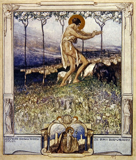 Illustration from Dante''s ''Divine Comedy'', Paradise, Canto XVI von Franz von (Choisy Le Conin) Bayros