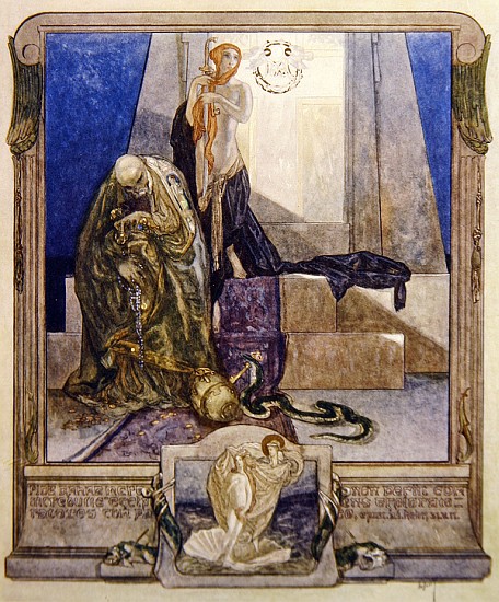 Illustration from Dante''s ''Divine Comedy'', Paradise, Canto IX von Franz von (Choisy Le Conin) Bayros
