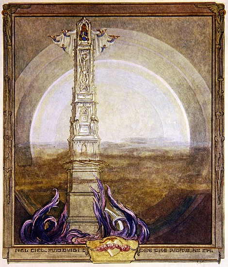 Illustration from Dante''s ''Divine Comedy'', Paradise, Canto I von Franz von (Choisy Le Conin) Bayros