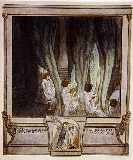 Illustration from Dante''s ''Divine Comedy'', Purgatory, Canto XXI: 62 von Franz von (Choisy Le Conin) Bayros
