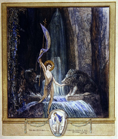 Illustration from Dante''s ''Divine Comedy'', Purgatory, Canto XIV: 45 von Franz von (Choisy Le Conin) Bayros