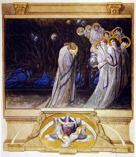 Illustration from Dante''s ''Divine Comedy'', Purgatory, Canto XXXIII von Franz von (Choisy Le Conin) Bayros