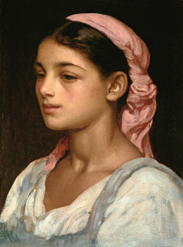 Head of an Italian Girl von Frederic Leighton